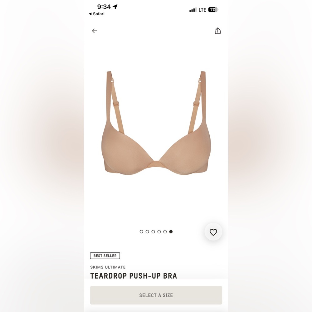 Skims Ultimate Teardrop Pushup Bra